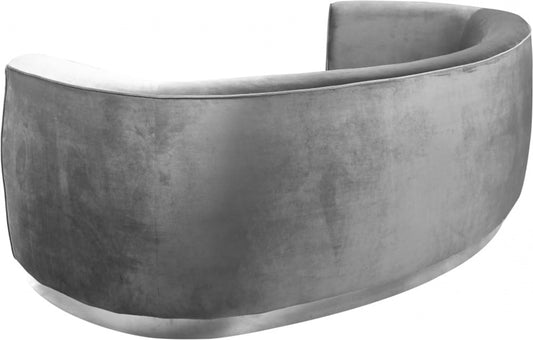 Meridian Furniture - Julian Grey Velvet Sofa - 621Grey-S view 2