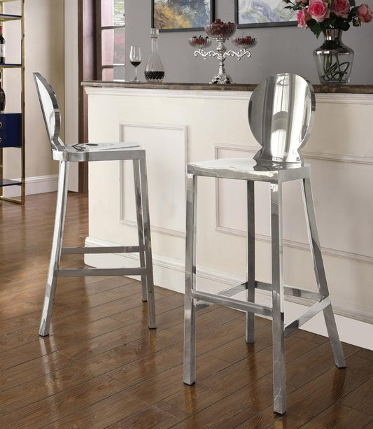 Meridian Furniture - Maddox Chrome Stainless Steel Stool - 704 veiw 2