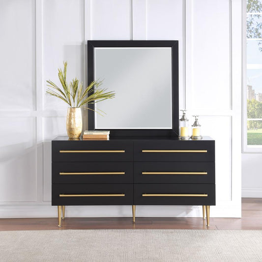 Meridian Furniture - Marisol Black Mirror - 844Black-M veiw 2