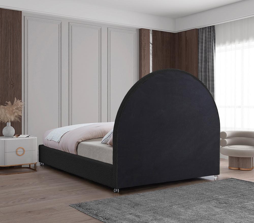 Meridian Furniture - Milo Black Fabric Full Bed - MiloBlack-F veiw 6