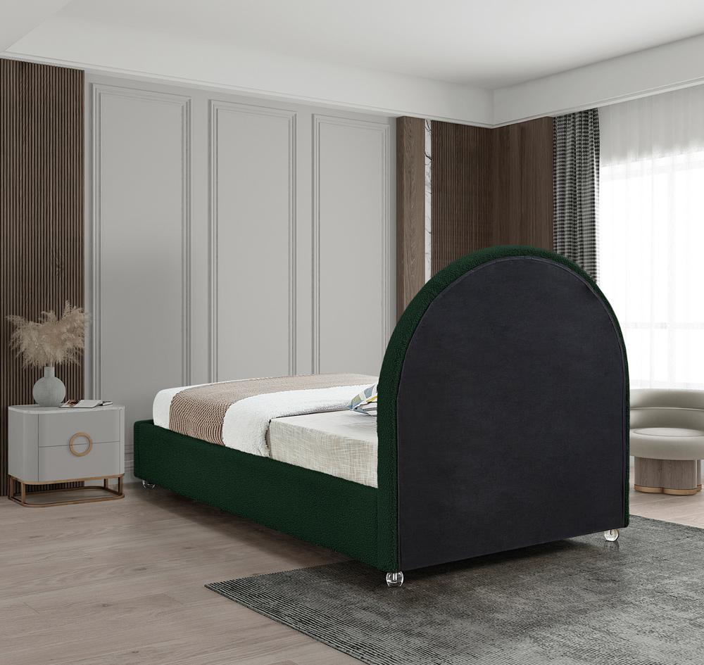 Meridian Furniture - Milo Green Fabric Twin Bed - MiloGreen-T veiw 6