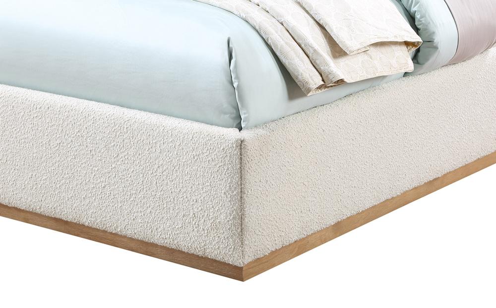 Meridian Furniture - Monaco Cream Boucle Fabric Twin Bed - MonacoCream-T veiw 7