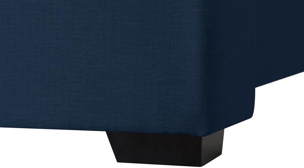 Meridian Furniture - Oxford Navy Linen Textured Fabric Twin Bed - OxfordNavy-T veiw 7