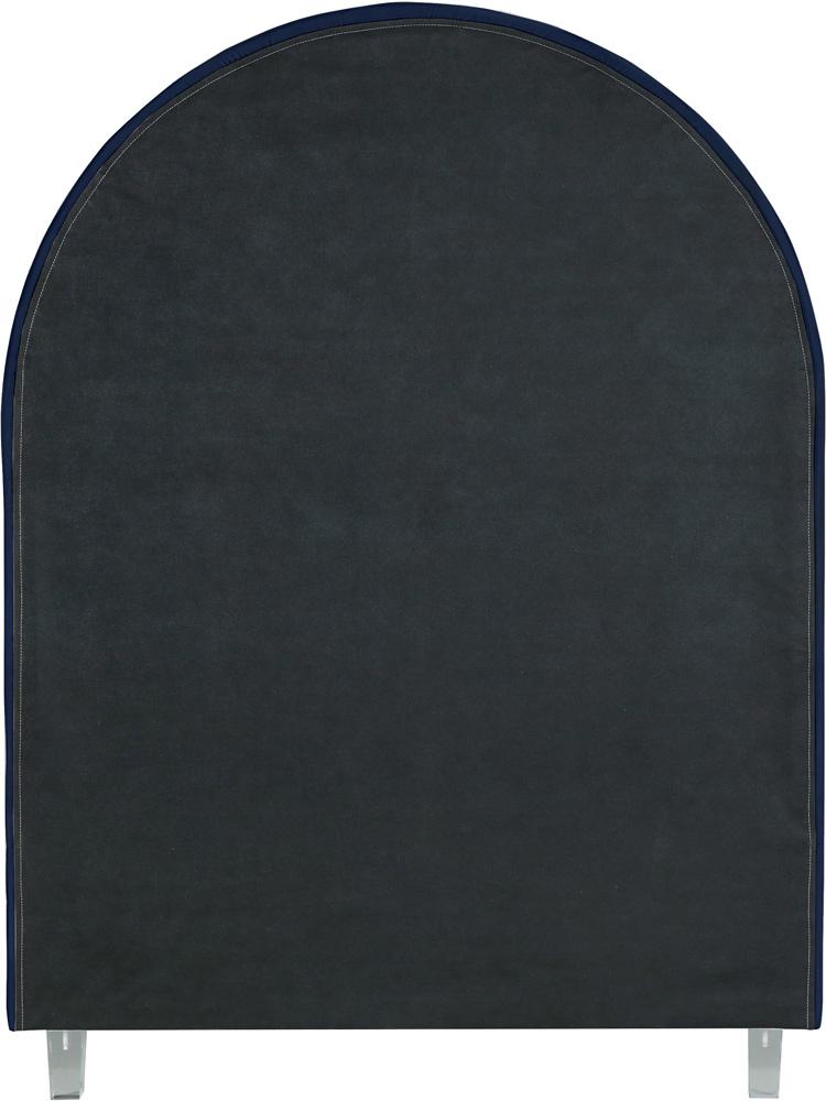 Meridian Furniture - Rainbow Navy Velvet Twin Bed - RainbowNavy-T veiw 7
