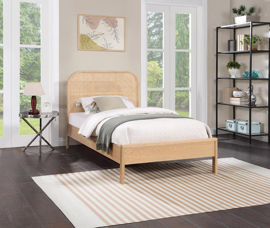 Meridian Furniture - Siena Natural Ash Wood Twin Bed - SienaNatural-T veiw 2