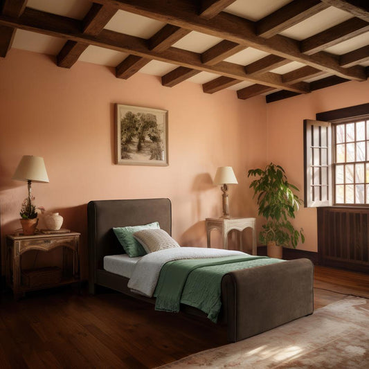 Meridian Furniture - Sloan Brown Velvet Twin Bed - SloanBrown-T veiw 2