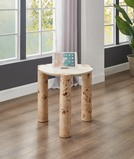 Meridian Furniture - Thor Burl End Table - 99036-ET veiw 2