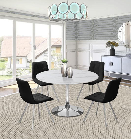 Meridian Furniture - Tulip Chrome Dining Table - 976-T veiw 2