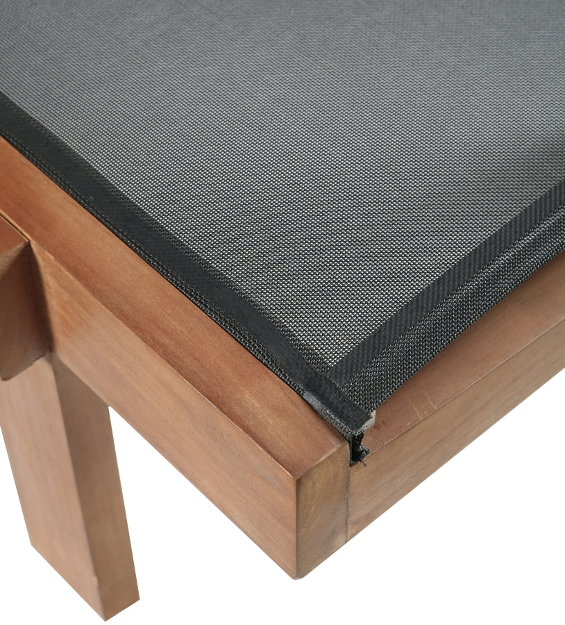 Meridian Furniture - Tulum Black Water Resistant Fabric Outdoor Patio Lounger - 354Black view 6