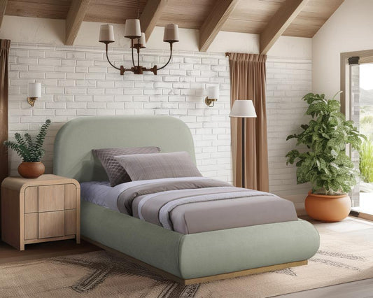 Meridian Furniture - Vaughn Mint Twin Bed - B1211Mint-T veiw 2