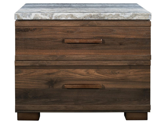 MODERNhome - Carrara Nightstand, American Walnut - MZ3TCNTB view 2