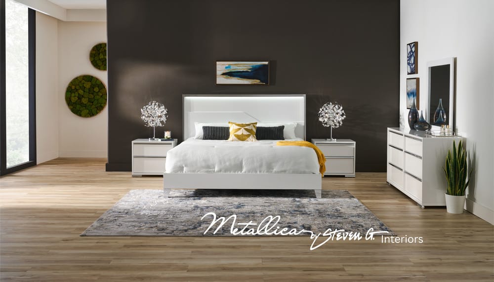 MODERNhome - Metallica 5 Drawer Chest, White Gloss - LC2TC5DC view 4
