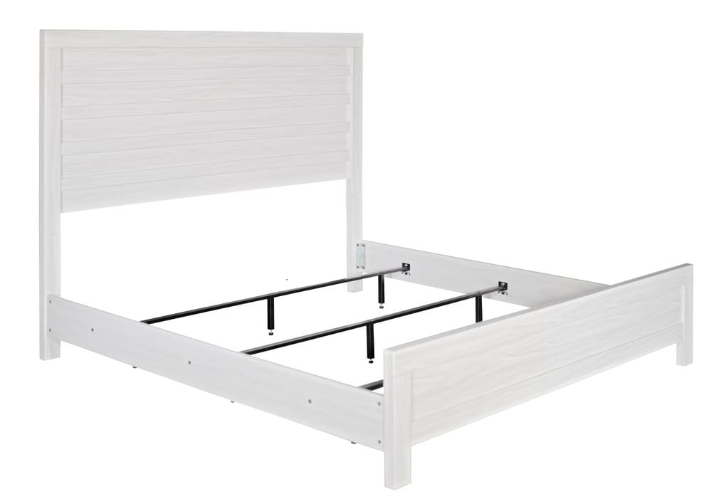 MODERNhome - Metropole King Panel Bed, Mocca White view 3