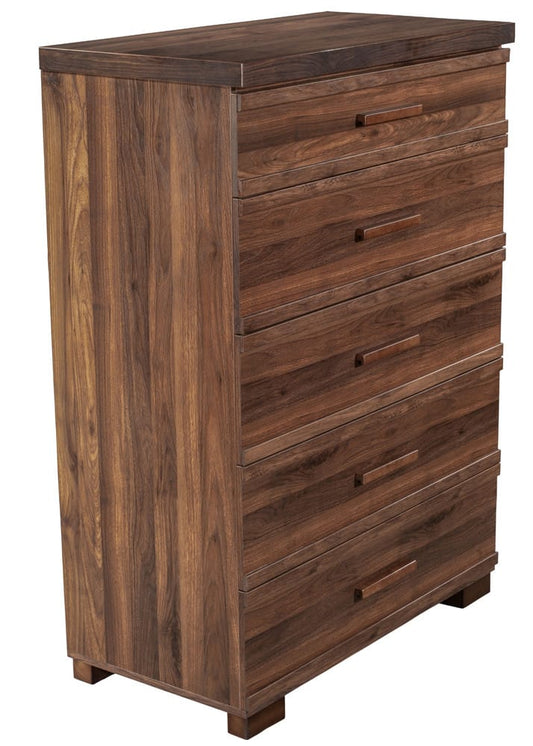 MODERNhome - Rustica 5 Drawer Chest, American Walnut - BG3TC5DC view 2