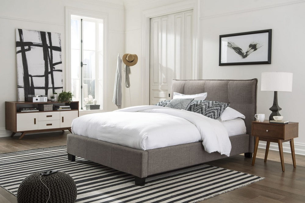 Modus Furniture - Adona Full-Size Upholstered Platform Bed in Dolphin Linen - 3ZH3L448 view 7