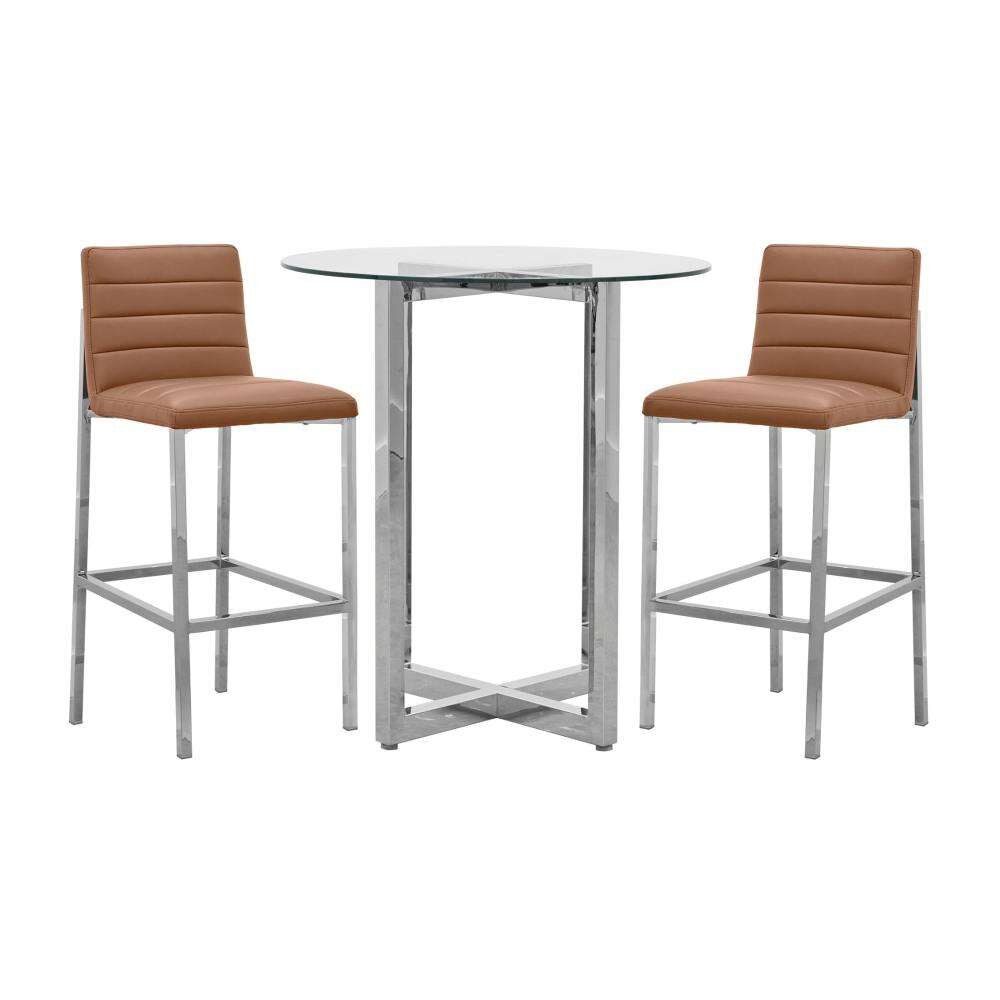 Modus Furniture - Amalfi Metal Back Bar Stool in Cognac (Set of 2) - 1A8368M view 3