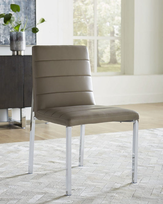 Modus Furniture - Amalfi Metal Back Chair in Taupe Leather - 1AE266M_1 view 2