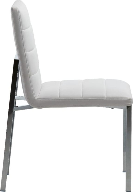 Modus Furniture - Amalfi Metal Back Chair in White Leather Set of 2 - 1AA466M_2 view 2