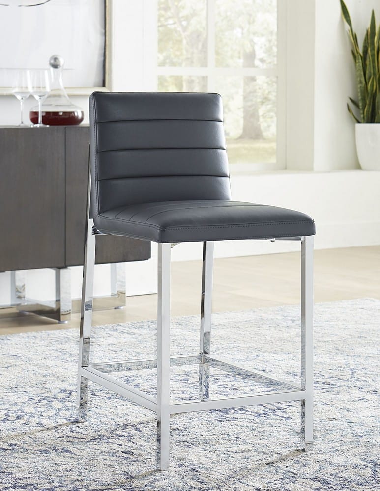 Modus Furniture - Amalfi Metal Back Counter Stool in Cobalt Leather Set of 2 - 1AE870M_2 view 5