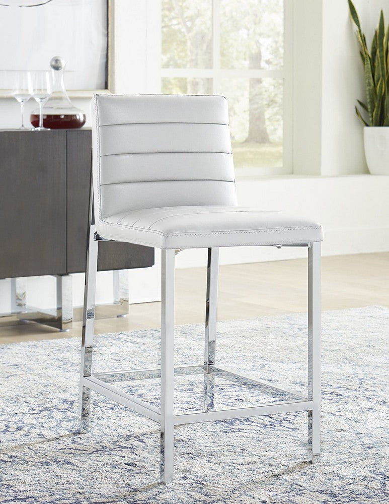 Modus Furniture - Amalfi Metal Back Counter Stool in White Leather Set of 2 - 1AA470M_2 view 2