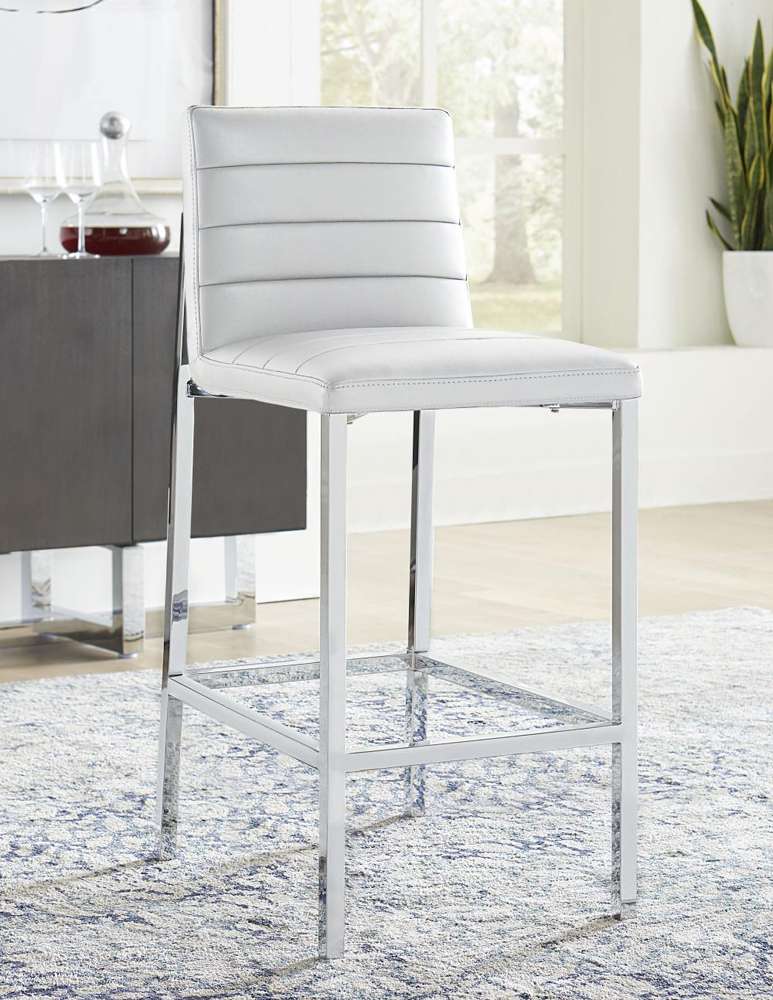 Modus Furniture - Amalfi Metal Back Counter Stool in White (Set of 2) - 1AA470M view 3