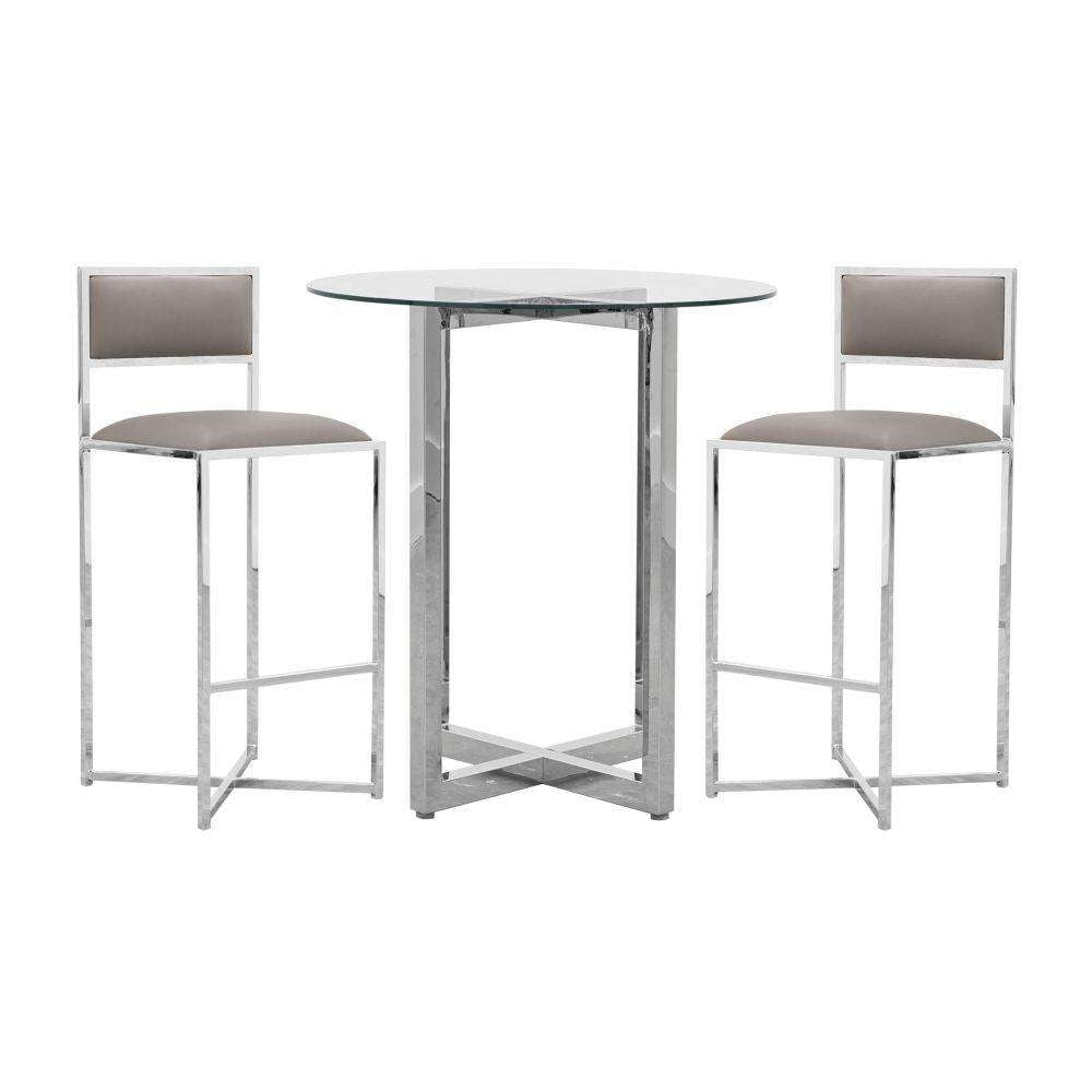 Modus Furniture - Amalfi X-Base Bar Stool in Taupe (Set of 2) - 1AE268X view 5