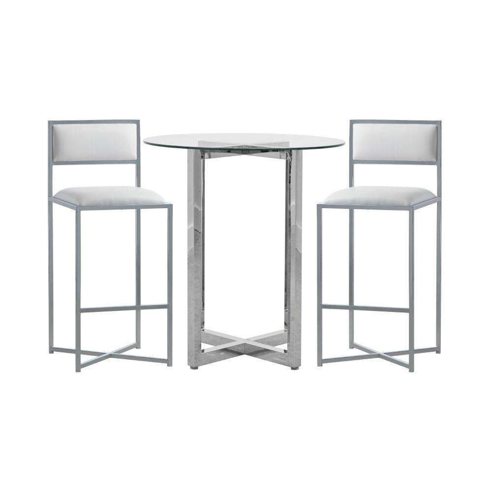 Modus Furniture - Amalfi X-Base Bar Stool in White (Set of 2) - 1AA468X veiw 4