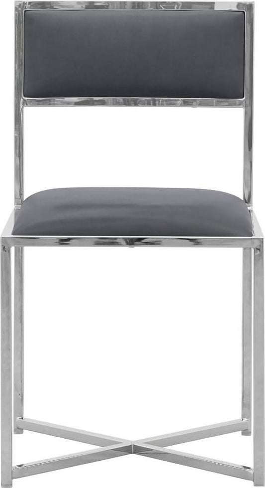 Modus Furniture - Amalfi X-Base Chair in Cobalt Leather Set of 2 - 1AE866X_2 view 2