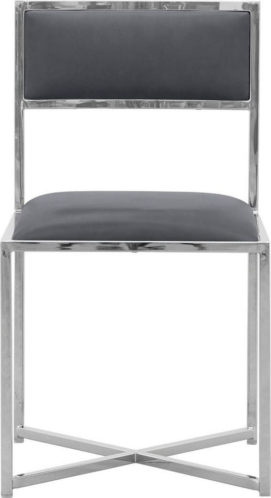 Modus Furniture - Amalfi X-Base Chair in Cobalt Leather Set of 2 - 1AE866X_2 view 2