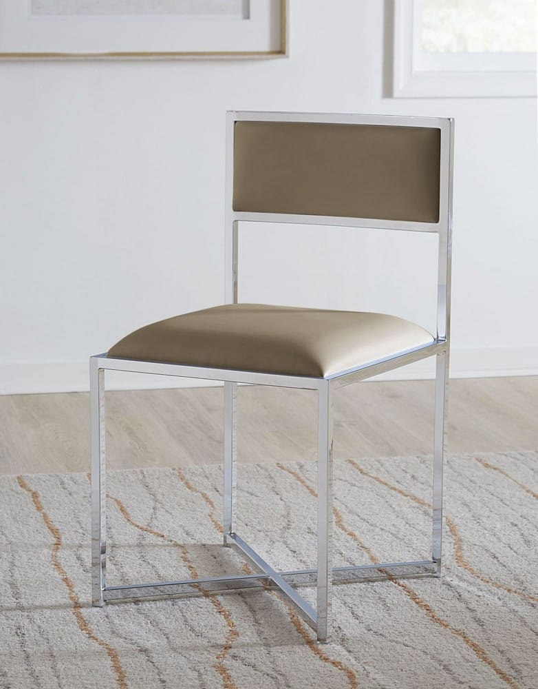 Modus Furniture - Amalfi X-Base Chair in Taupe Leather Set of 2 - 1AE266X_2 view 4