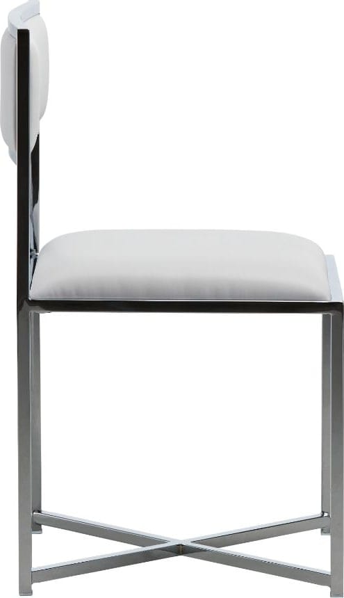 Modus Furniture - Amalfi X-Base Chair in White Leather Set of 2 - 1AA466X_2 view 2