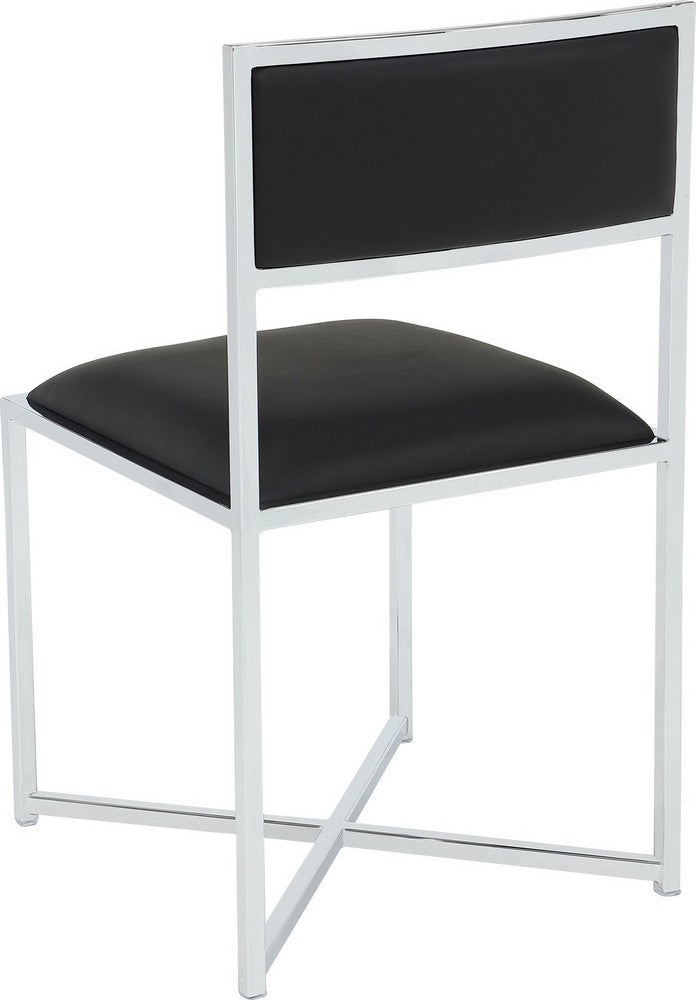 Modus Furniture - Amalfi X Base Chair -Soot/Chrm Set of 2 - 1AZV66X_2 view 4