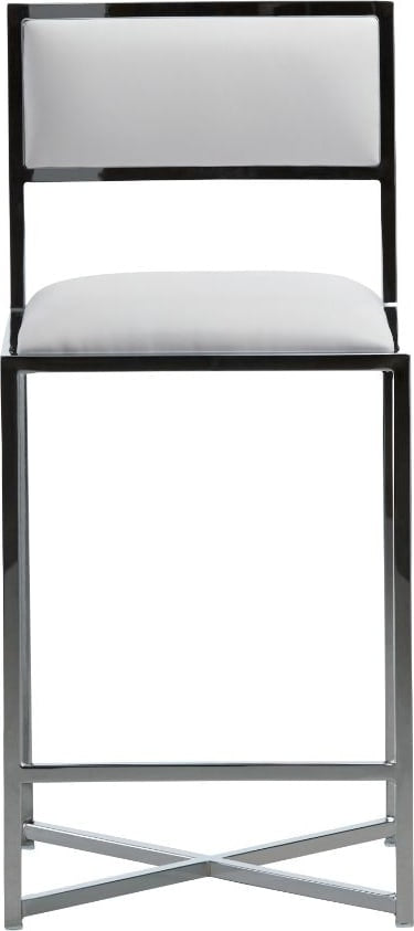 Modus Furniture - Amalfi X-Base Counter Stool in White Leather - 1AA470X_1 view 2