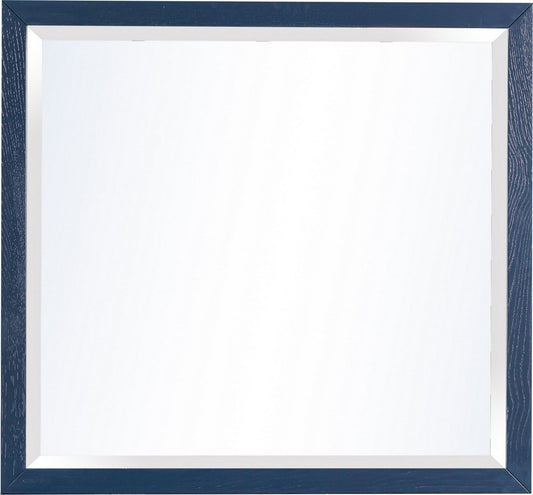 Modus Furniture - Argento Beveled Glass Wall or Dresser Mirror in Navy Blue - 9DKB83 view 2