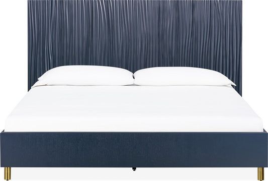 Modus Furniture - Argento Cal King Bed in Navy Blue and Burnished Brass - 9DKBH6 view 2