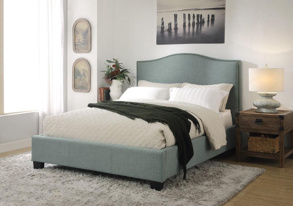 Modus Furniture - Ariana Full-size Camelback Platform Bed in Bluebird - 3ZR2L410_CLOSEOUT veiw 1