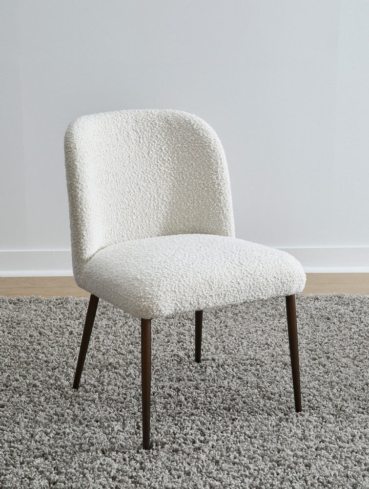Modus Furniture - Avery Upholstered Dining Chair in Ricotta Boucle and Bronze Metal Set of 2 - PWTA63DMY_2 view 6