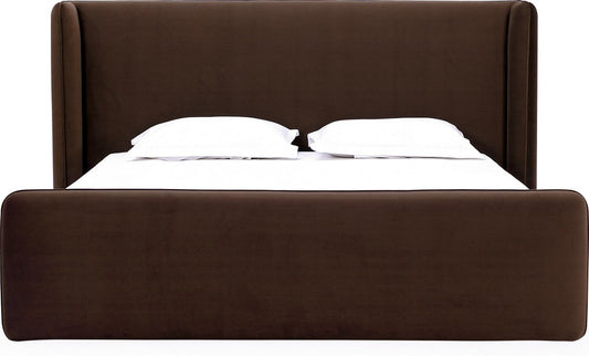 Modus Furniture - Bacall California King-size Velvet Upholstered Wingback Platform Bed in Cola (2026) - PCRJK6 view 2