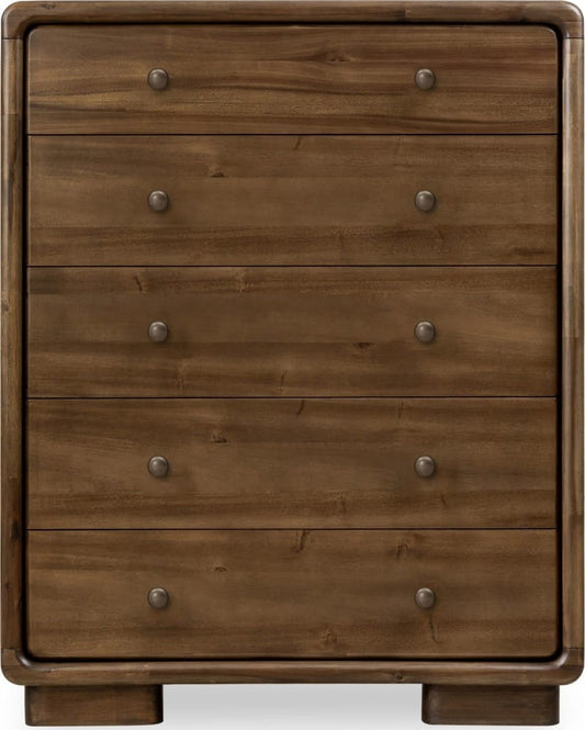 Modus Furniture - Boka Five Drawer Acacia Wood Chest in Impala - TVXU84 view 2