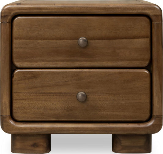 Modus Furniture - Boka Two Drawer Acacia Wood Nightstand in Impala - TVXU81 view 2