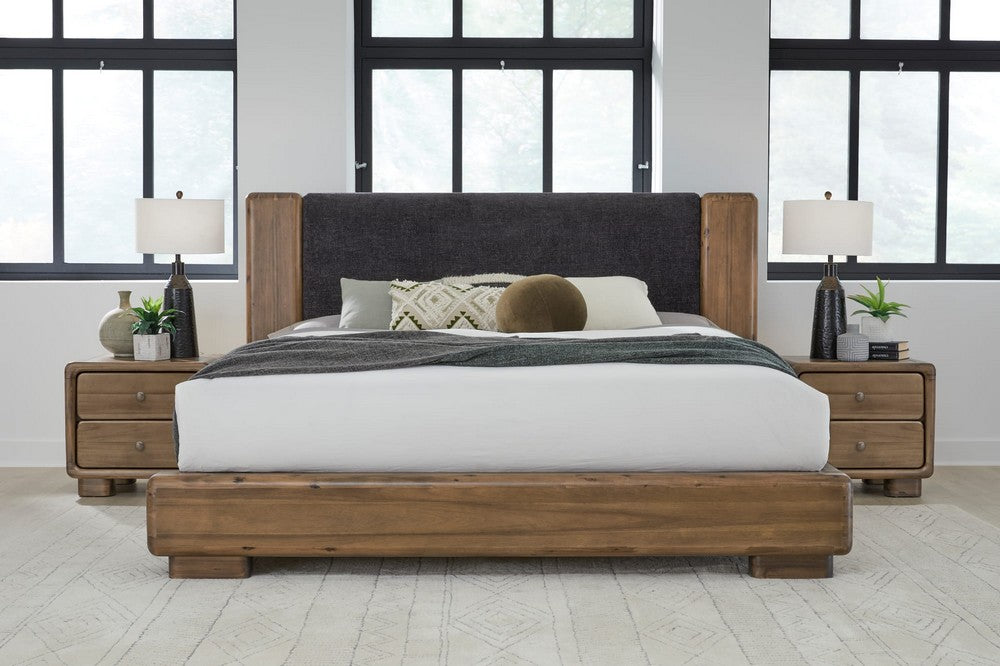 Modus Furniture - Boka Two Drawer Acacia Wood Nightstand in Impala - TVXU81 view 8