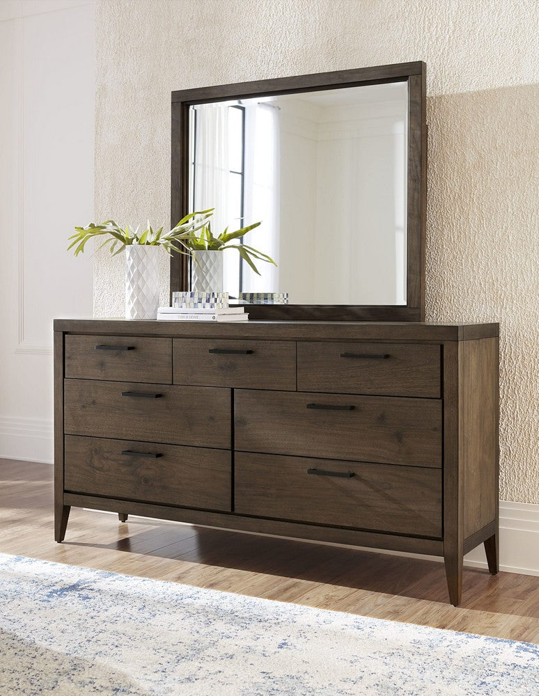 Modus Furniture - Boracay Seven Drawer Walnut Dresser in Wild Oats Brown (2024) - LWY682A view 4