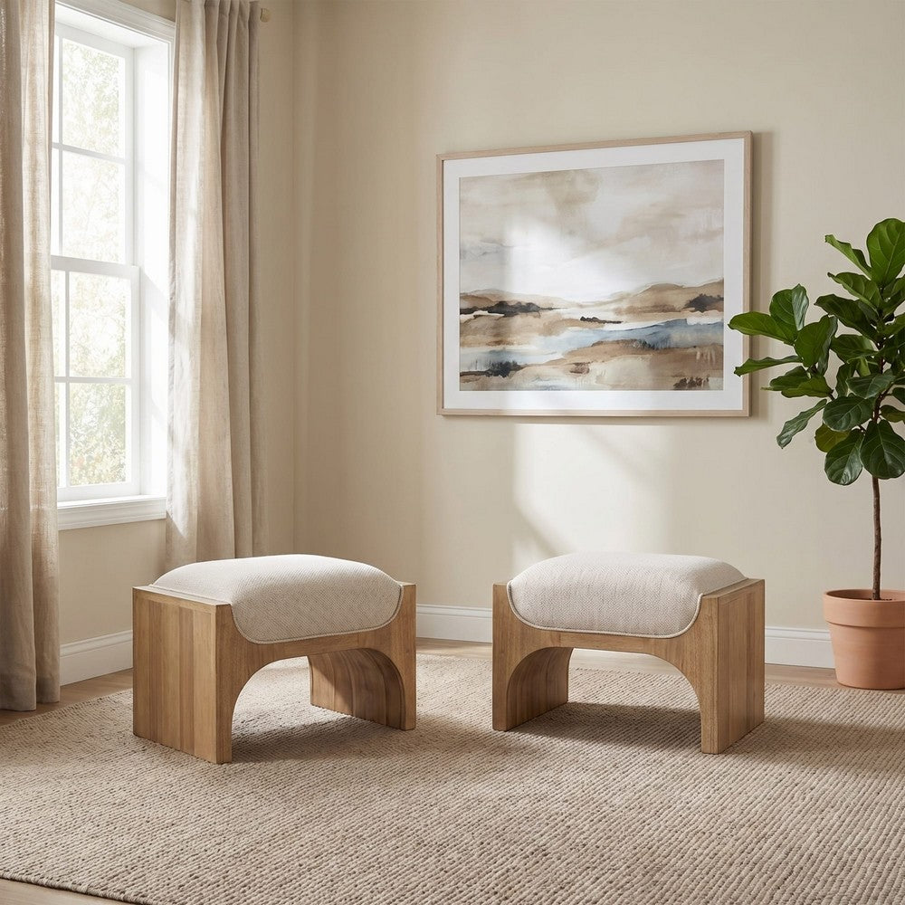 Modus Furniture - Brentwood Ottoman - Hvst Wv/Bc - VV2K91 view 7