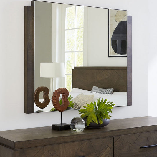 Modus Furniture - Broderick Dresser Mirror in Wild Oats Brown - EQY683 view 2
