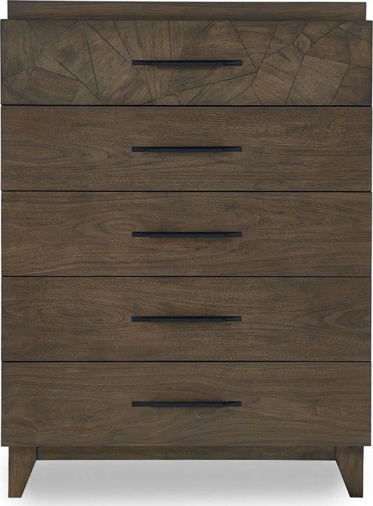 Modus Furniture - Broderick Five-Drawer Chest in Wild Oats Brown (2024) - EQY684A view 2