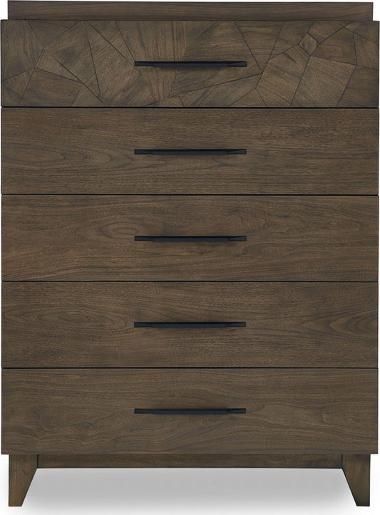Modus Furniture - Broderick Five-Drawer Chest in Wild Oats Brown (2024) - EQY684A view 2