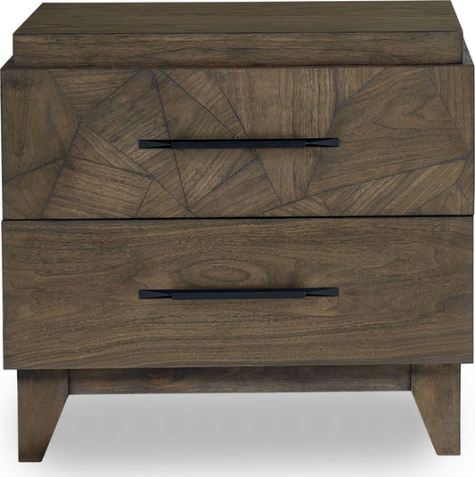 Modus Furniture - Broderick Two-Drawer Nightstand in Wild Oats Brown - EQY681 view 2