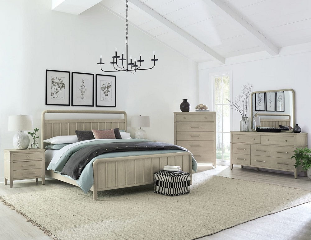 Modus Furniture - Camden Three Drawer Oak Wood Nightstand in Chai - QATK81B view 6