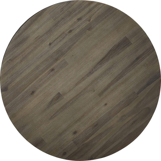 Modus Furniture - Canyon Solid Wood and Metal Round Coffee Table in Washed Grey - AE8721 view 2