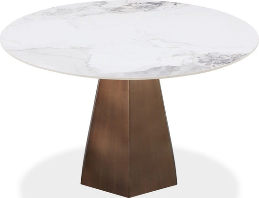 Modus Furniture - Carmel Stone Top Round Dining Table in Chanelle and Bronze - PWSZ60 view 2